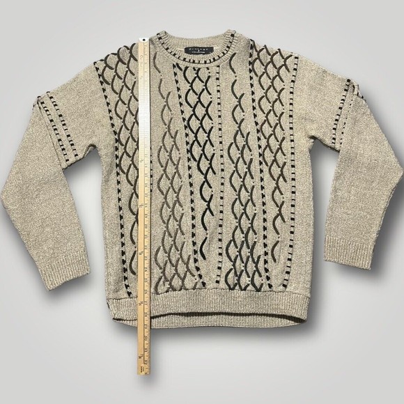 Vintage Protege Collection 3D Coogi Cosby Style Sweater Medium Large Made in USA - Picture 5 of 16